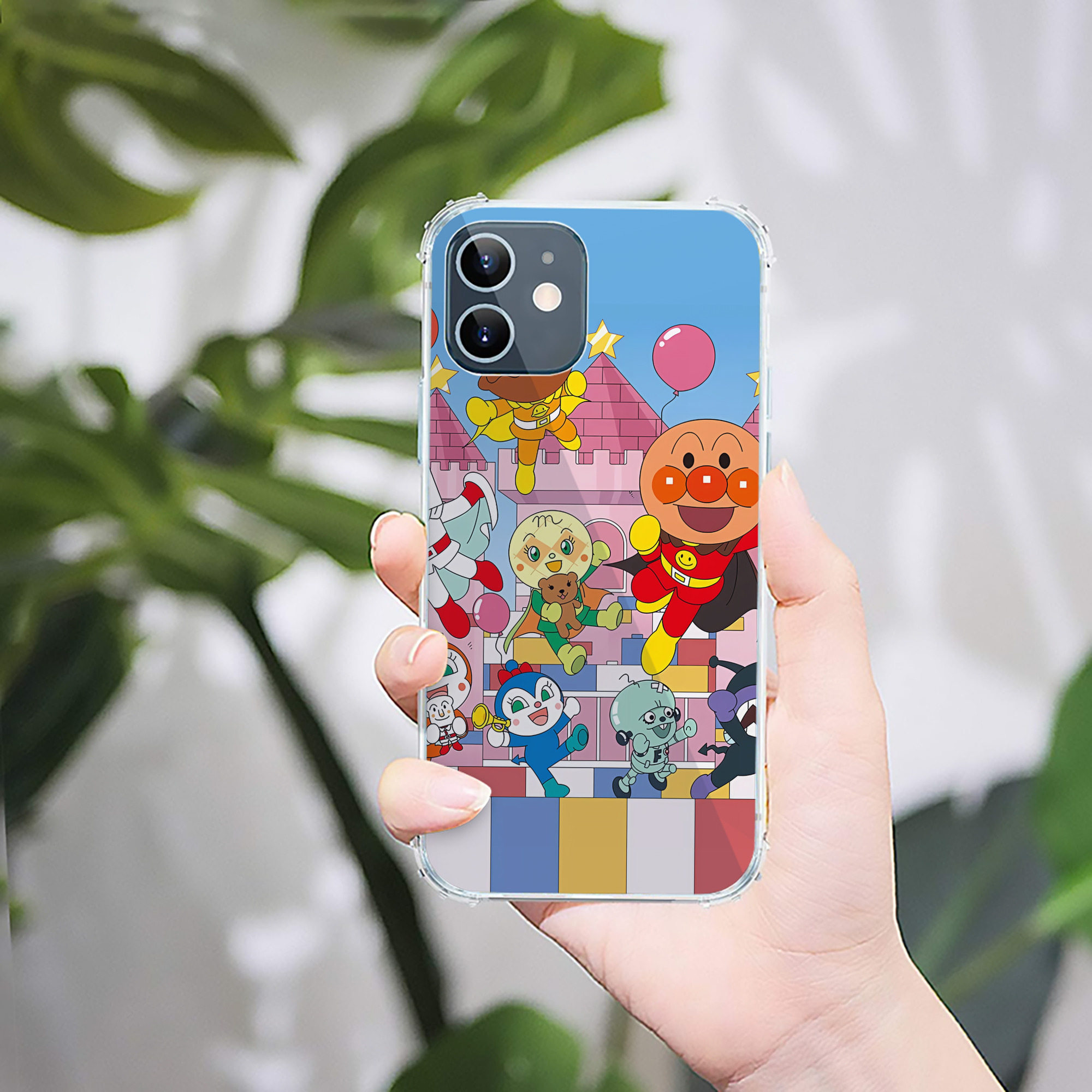 （画像用） アンパンマン Anpanman 【iPhone 12シリーズ対応】透明スマホケース（クリアソフトケース）